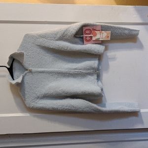 💥3/$30 Cropped sweater Hazel moon Jrs size L light blue
